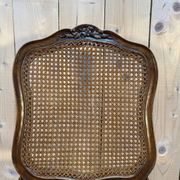 Set of 10 Louis XV style chairs in walnut and cane.