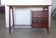 Small Italian wooden desk with brass details.