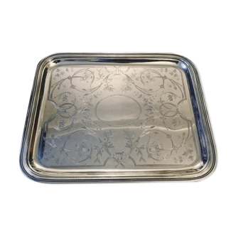 Christofle silver metal service tray