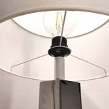 Hexagonal chrome column lamp from the 80s