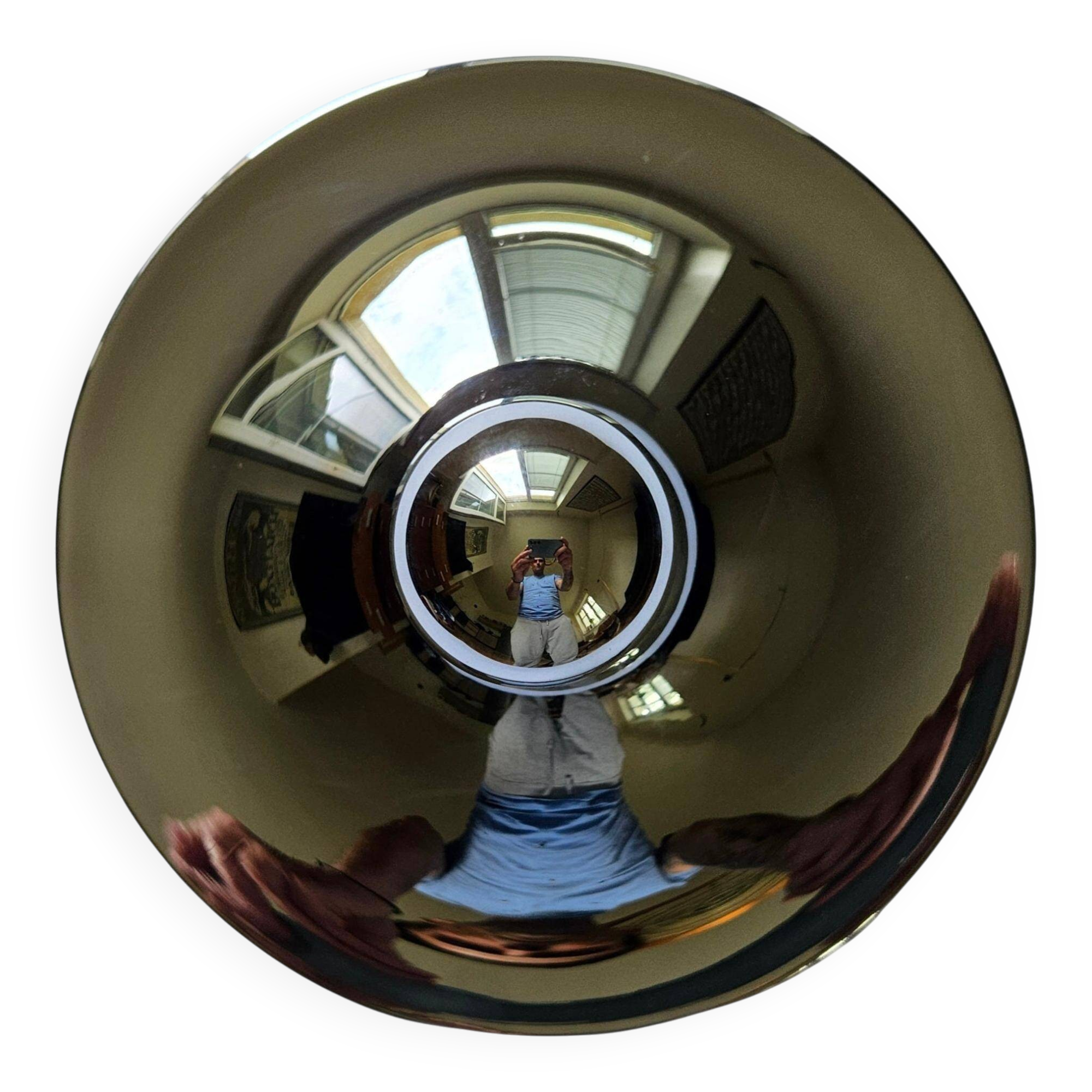 Chrome Ceiling or Wall Light by Charlotte Perriand, Sölken, 1960s