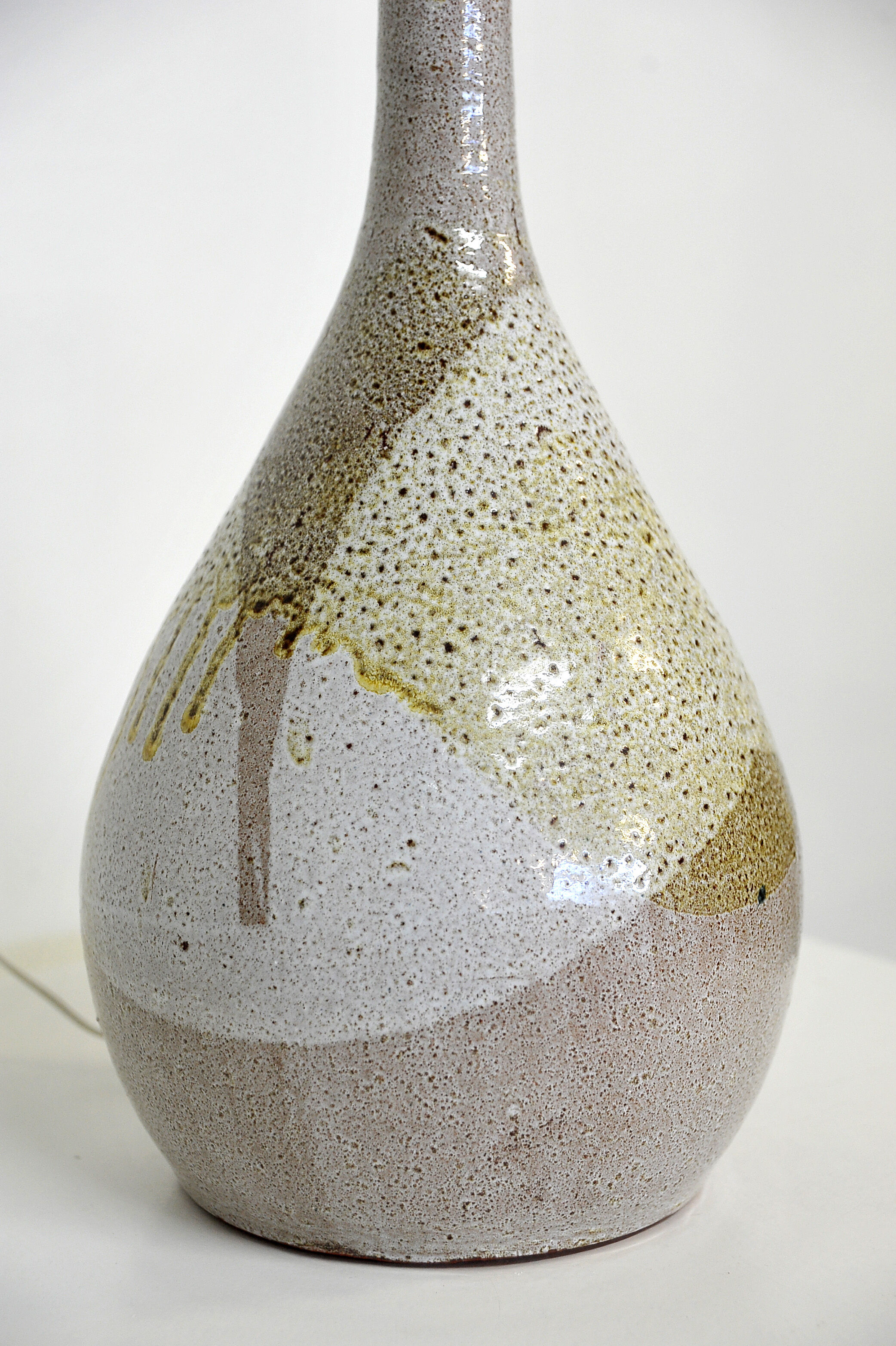 Large ceramic lamp, French work, 60s