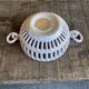 Empire malicorne white openwork ceramic pocket bowl vintage #d