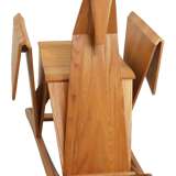 Sculptural rocking chair origami bird