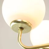 Mid-century Upward Sputnik Golden Chandelier, 60s