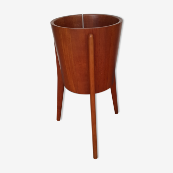 Cache pot en teck scandinave tripode