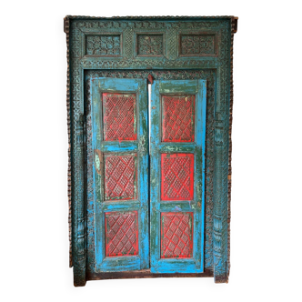 Porte indienne ancienne vraisemblablement 17 ème siècle