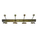 Wood and iron coat rack