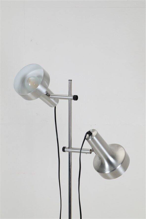 Danish modern design double spot floor lamp / reading lamp / aluminum / 1970s-1980s