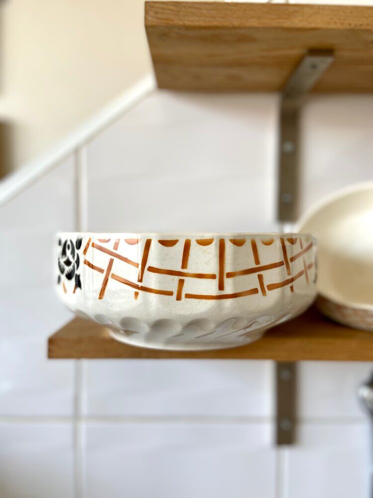 2 bowls in badonviller enamelled earthenware