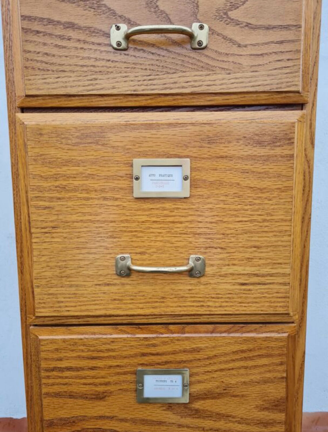 Meuble classeur en chêne des années 60