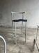 Philippe Starck vintage high bar stool — black plastic seat, silver metal frame
