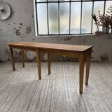 Oak and pine farmhouse console table