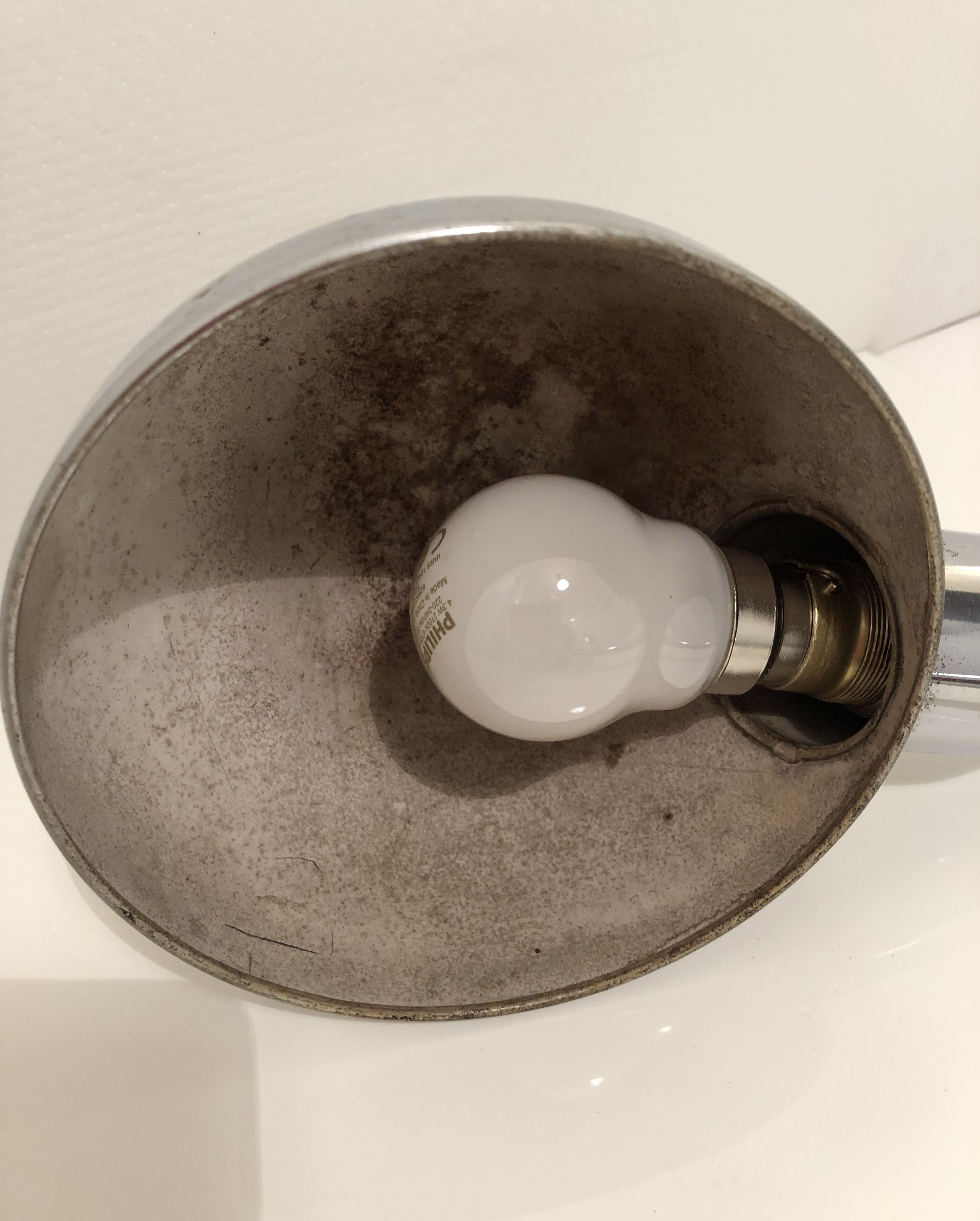 Art deco adjustable chrome desk lamp