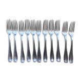 11 silver metal forks