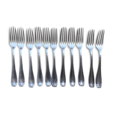 11 silver metal forks