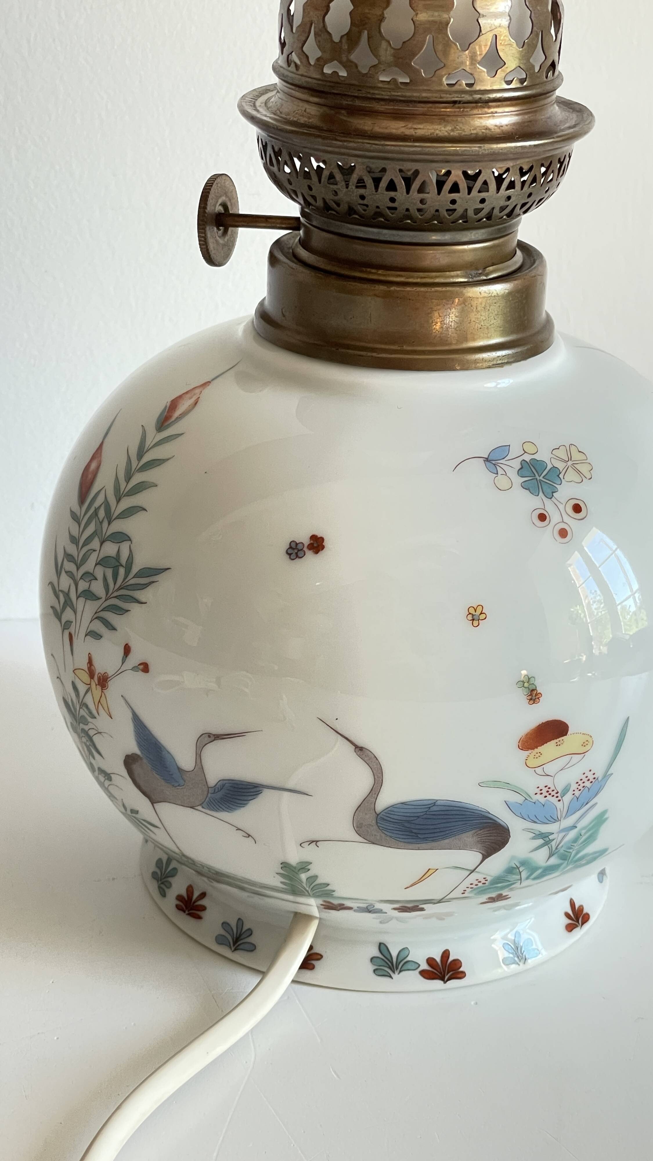 Limoges porcelain lamp France