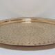 Solid brass tray signed oriental vintage