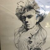 Lithograph Moretti Rimbaud / Verlaine