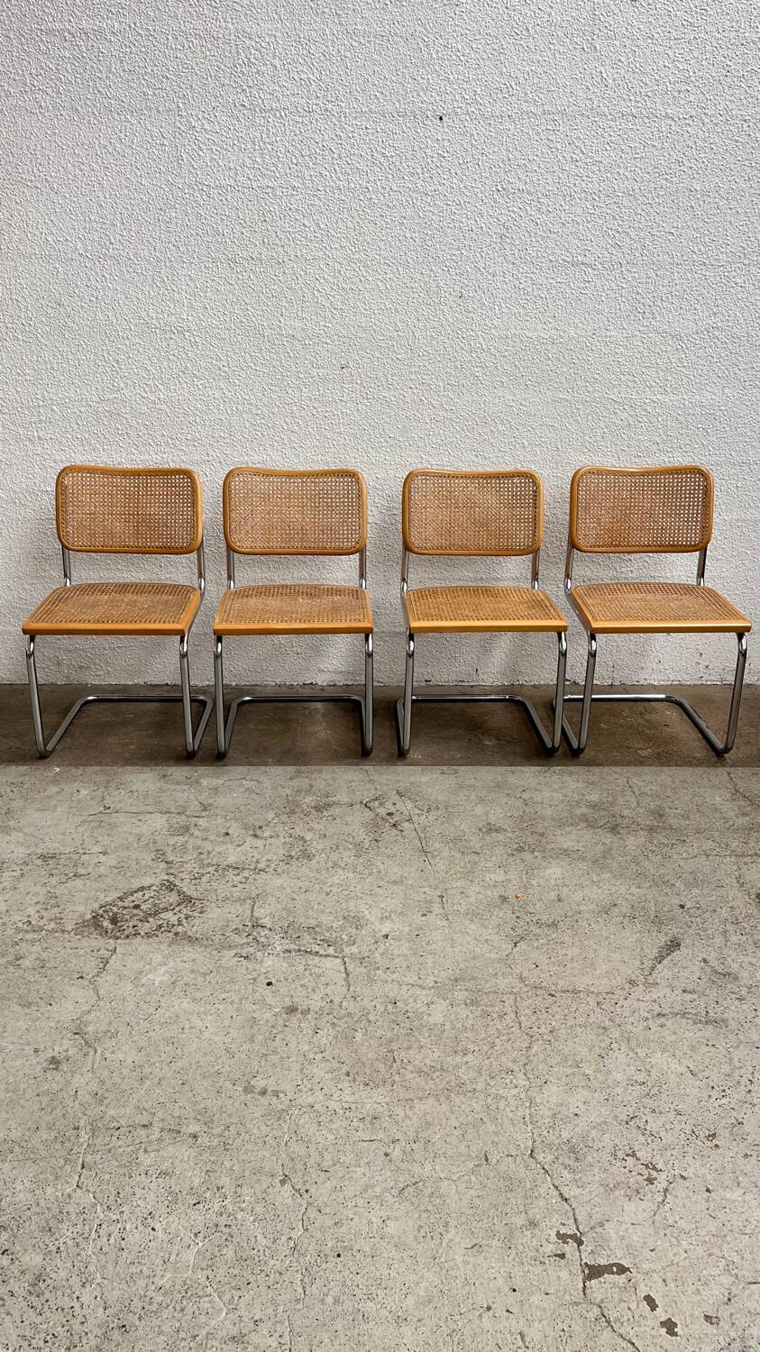4 Cesca B32 Marcel Breuer chairs