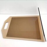 Dressing table mirror inclined plexiglass trapeze shape 70s