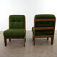 Ensemble de 2 fauteuils lounge verts français