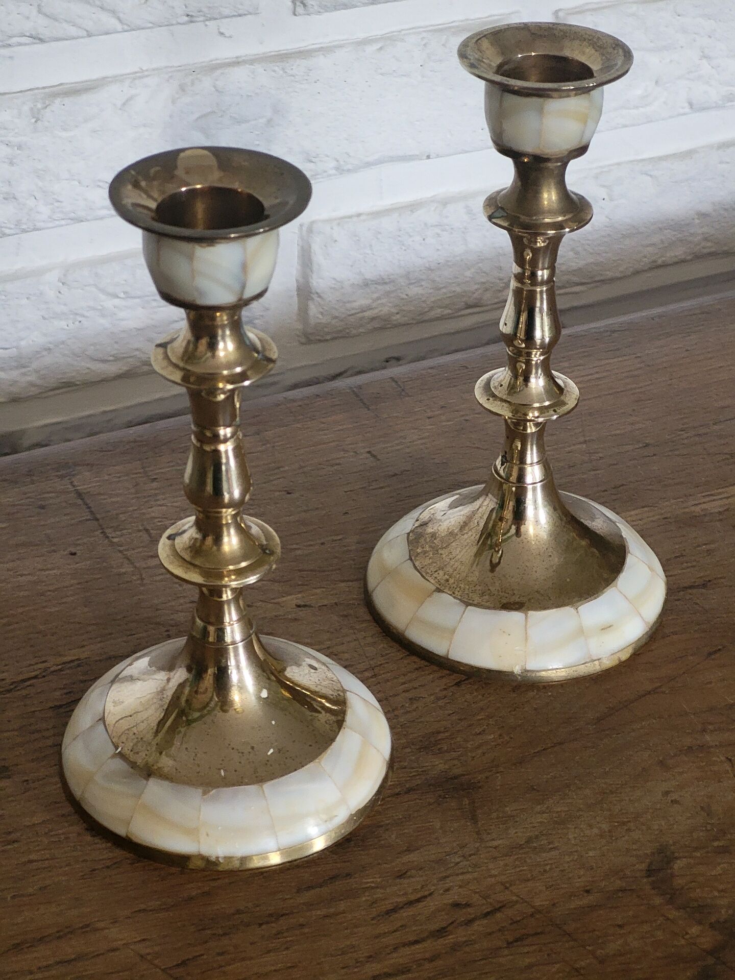 Bougeoirs nacre
