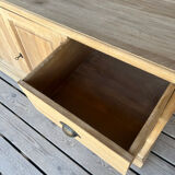 Raw wood sideboard