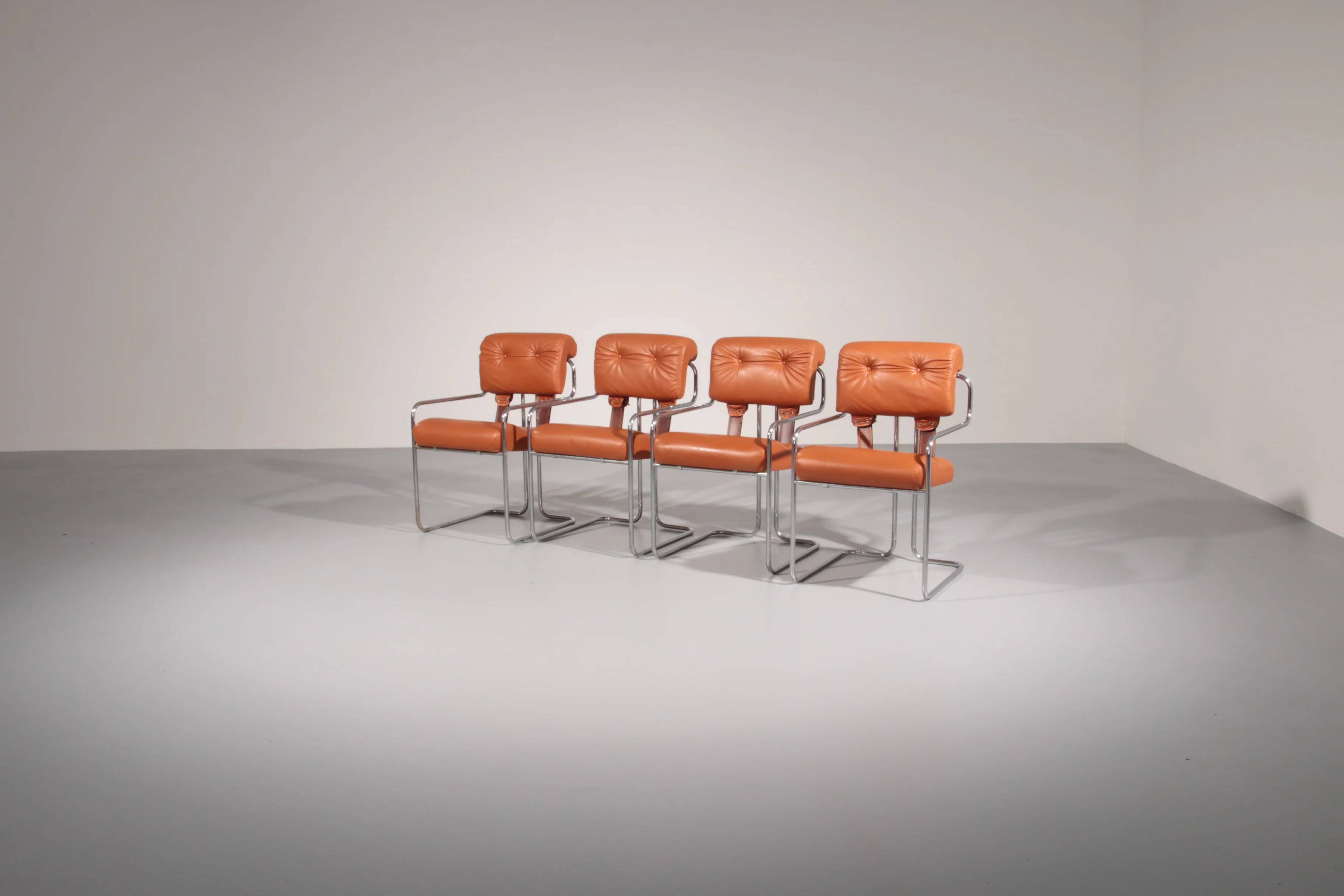 Italian Tucroma chairs by Guido Faleschini for i4 Mariani, 1970