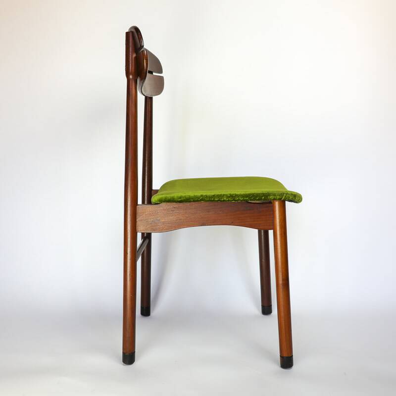 Green velvet dining chairs (set of 6)