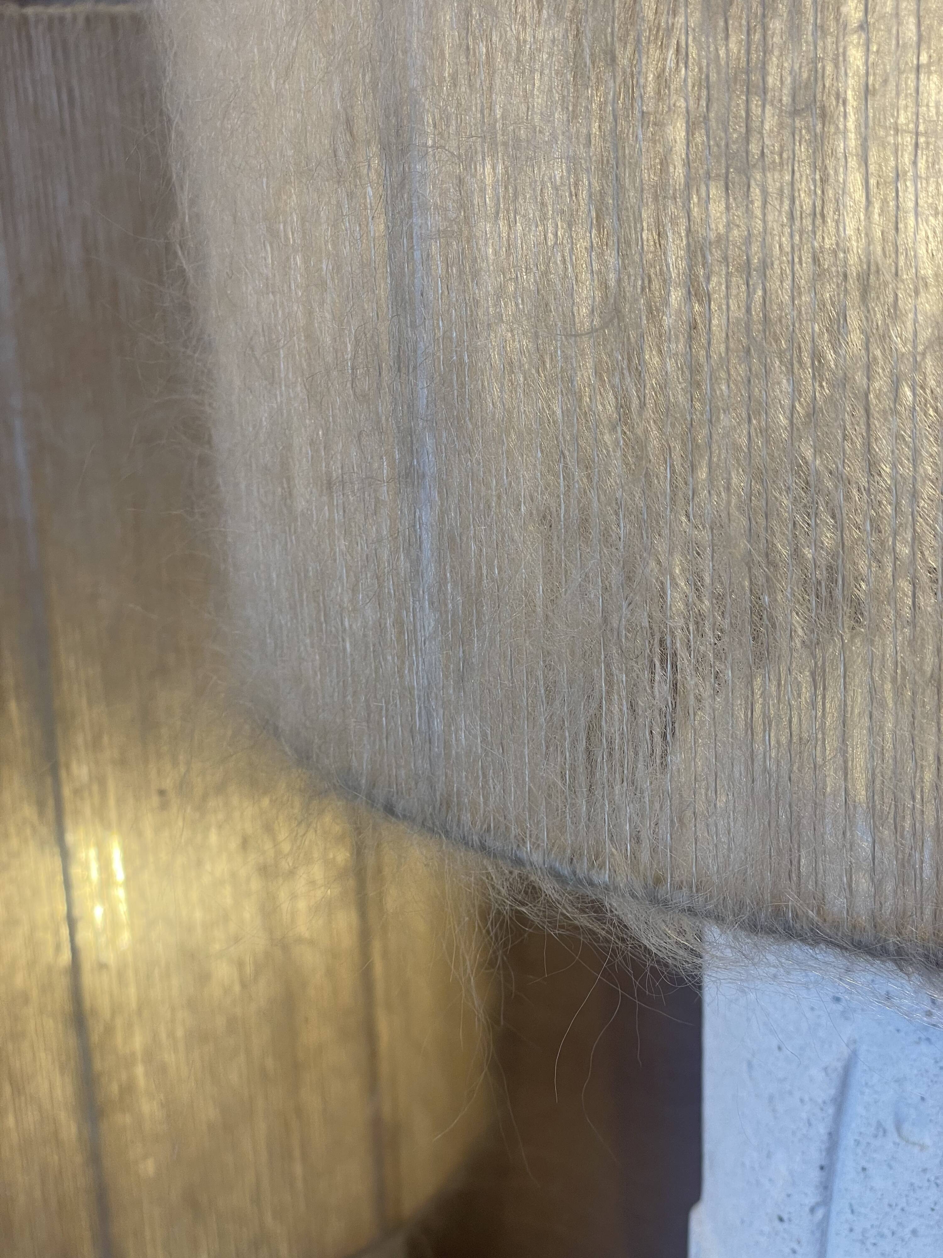 concrete and mohair table lamp