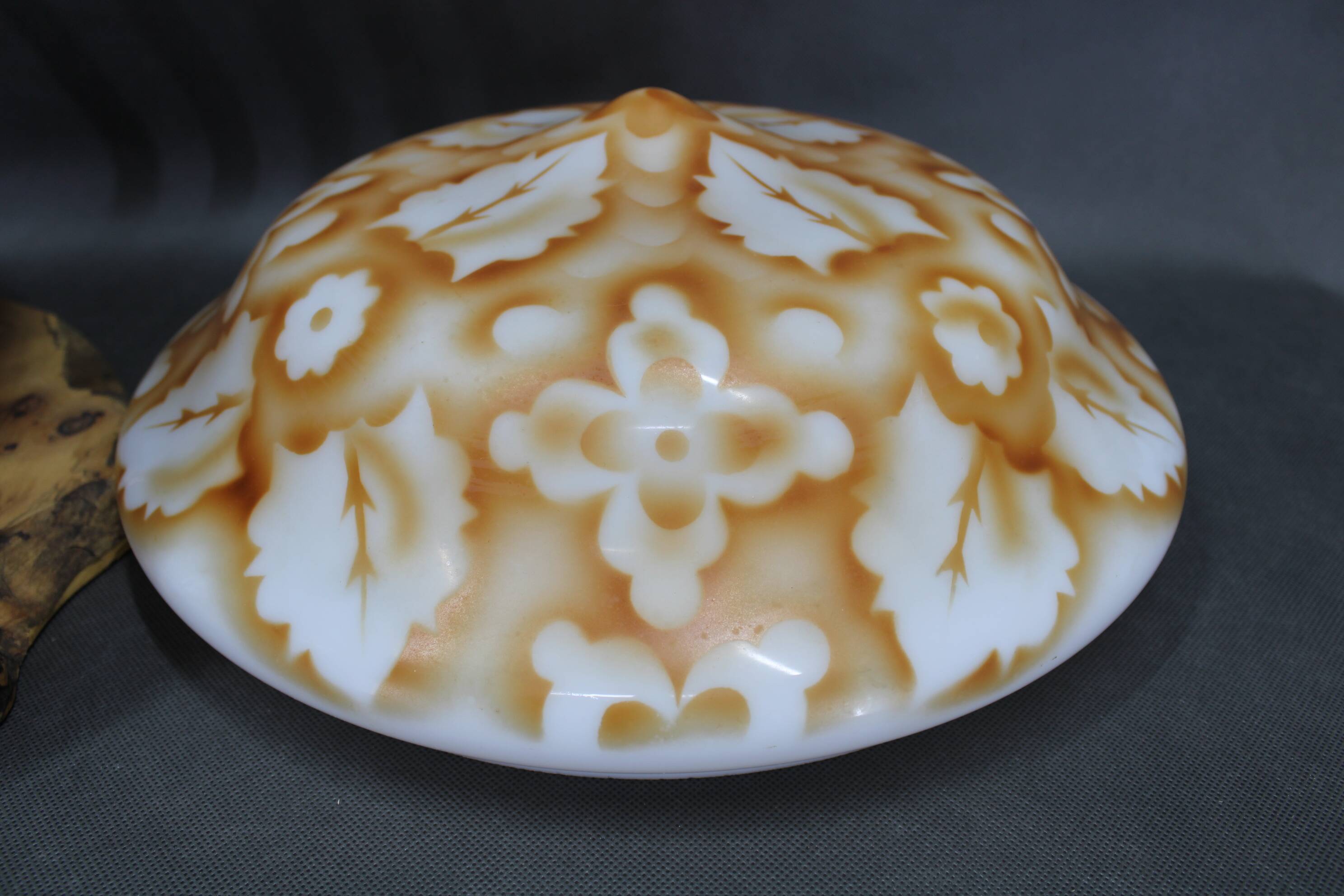 Contemporary Unique Wooden Table Lamp with Glass Shade