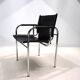 Strässle HE leather lounge chair by Hans Eichenberger