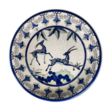 Plat vintage céramique emaux keralouve style art deco dlg catteau