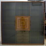 Signed Luciano Frigerio Rare Italian Inlaid Bar Cabinet "Paganini", 1975s