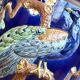 Large antique majolica cache pot, planter by Joseph Holdcroft.