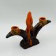 Double candlestick Vallauris Fontaine de Vaucluse vintage ceramic