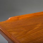 Mid-century Danish freestanding teak desk with raised lip edge, 1960s