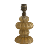 Foot of blown glass lamp by Murano, Barovier, Cordonato d'Oro, 1950
