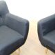 Pair of designer armchairs