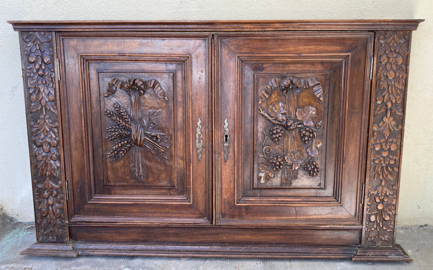 Antique closet doors - carved wood