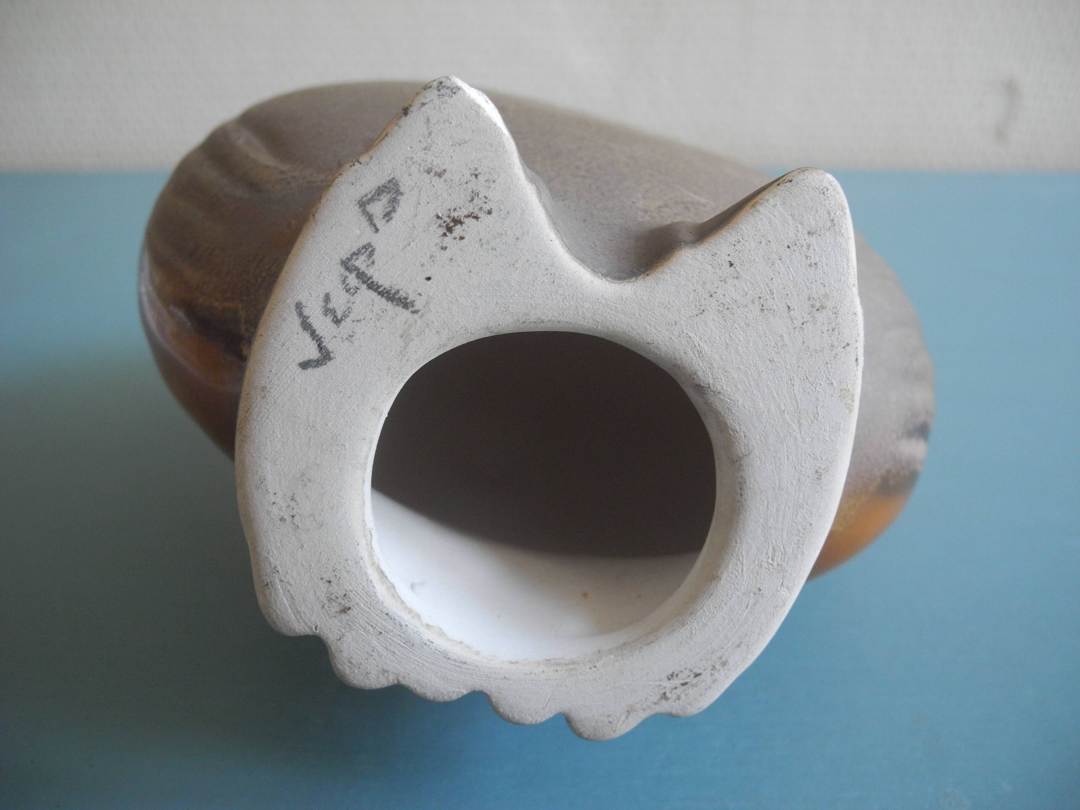 vintage ceramic owl pottery by Eduardo Vega