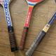 Série de 3 raquettes en bois vintage