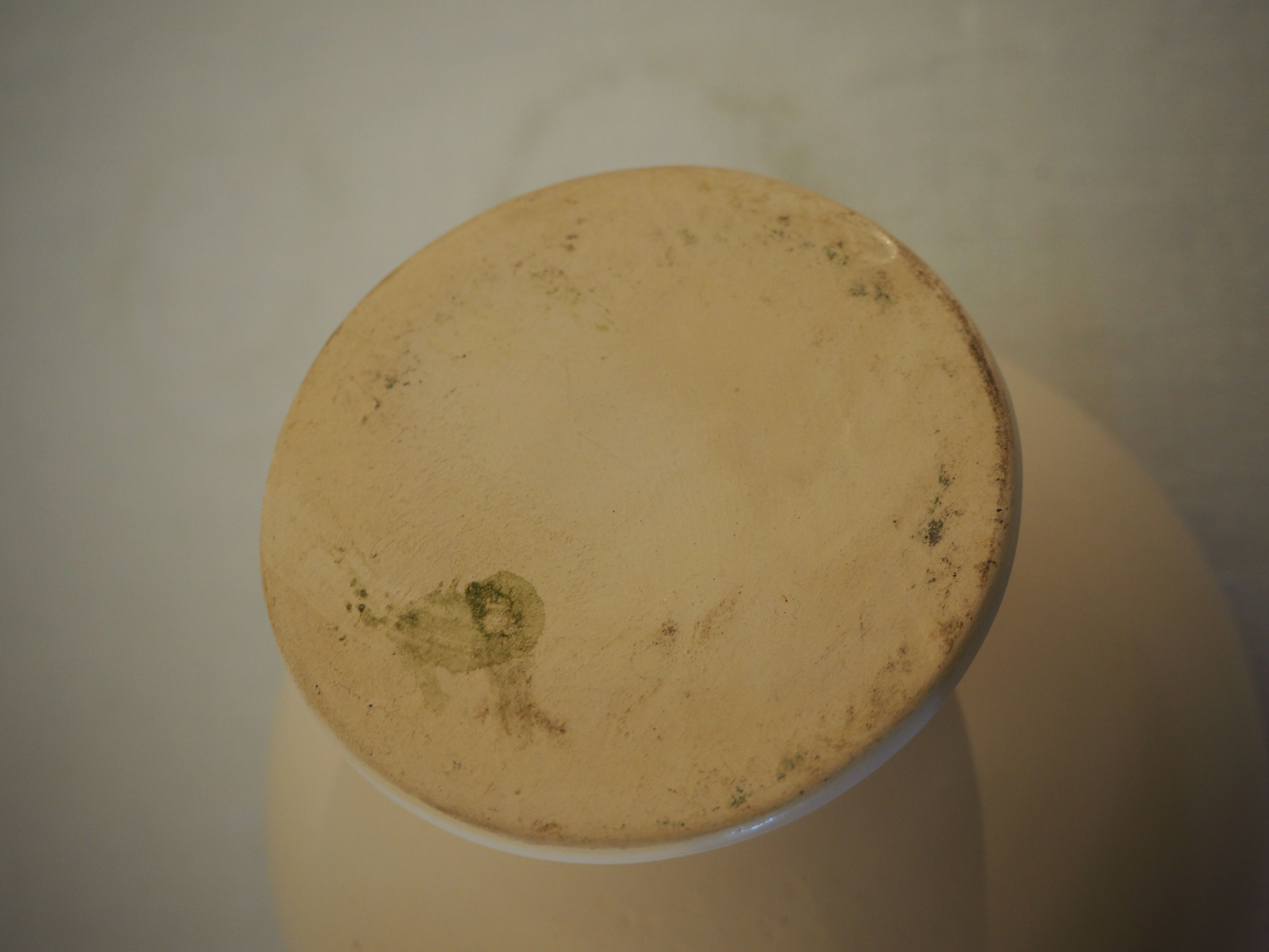 Ceramic cup 1950 white and pink