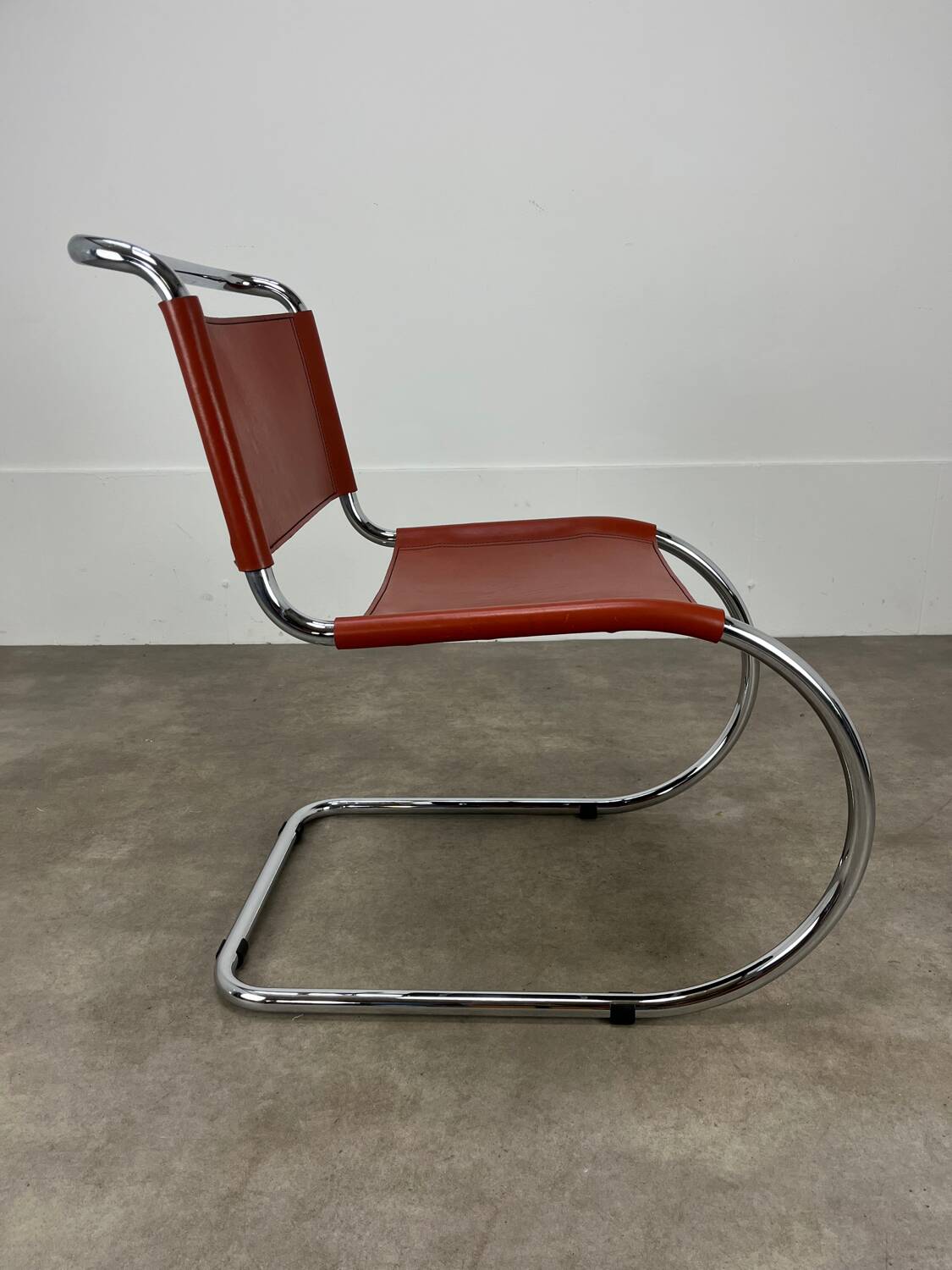 MR10 Mies Van Der Rohe chair, leather, 1980s