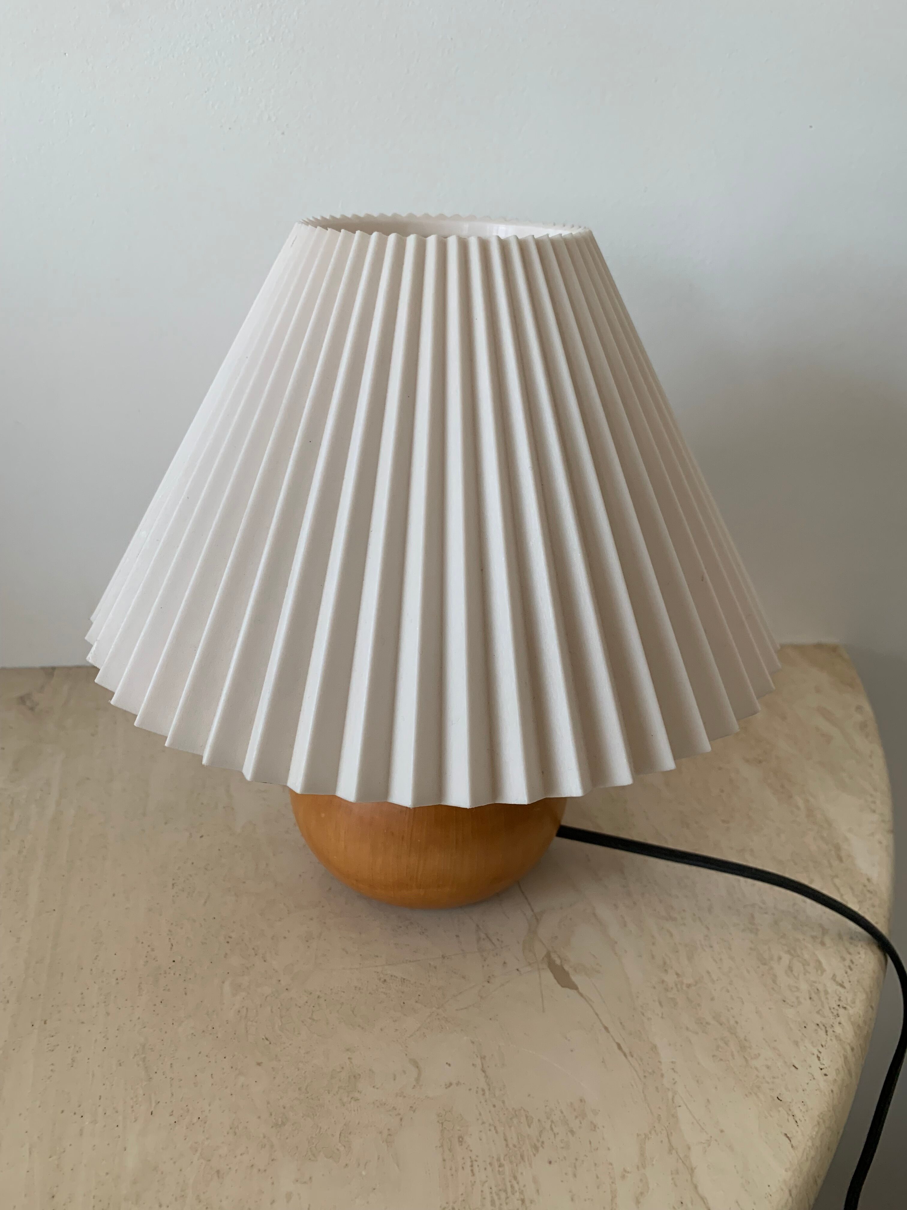 Solid wood bedside lamp