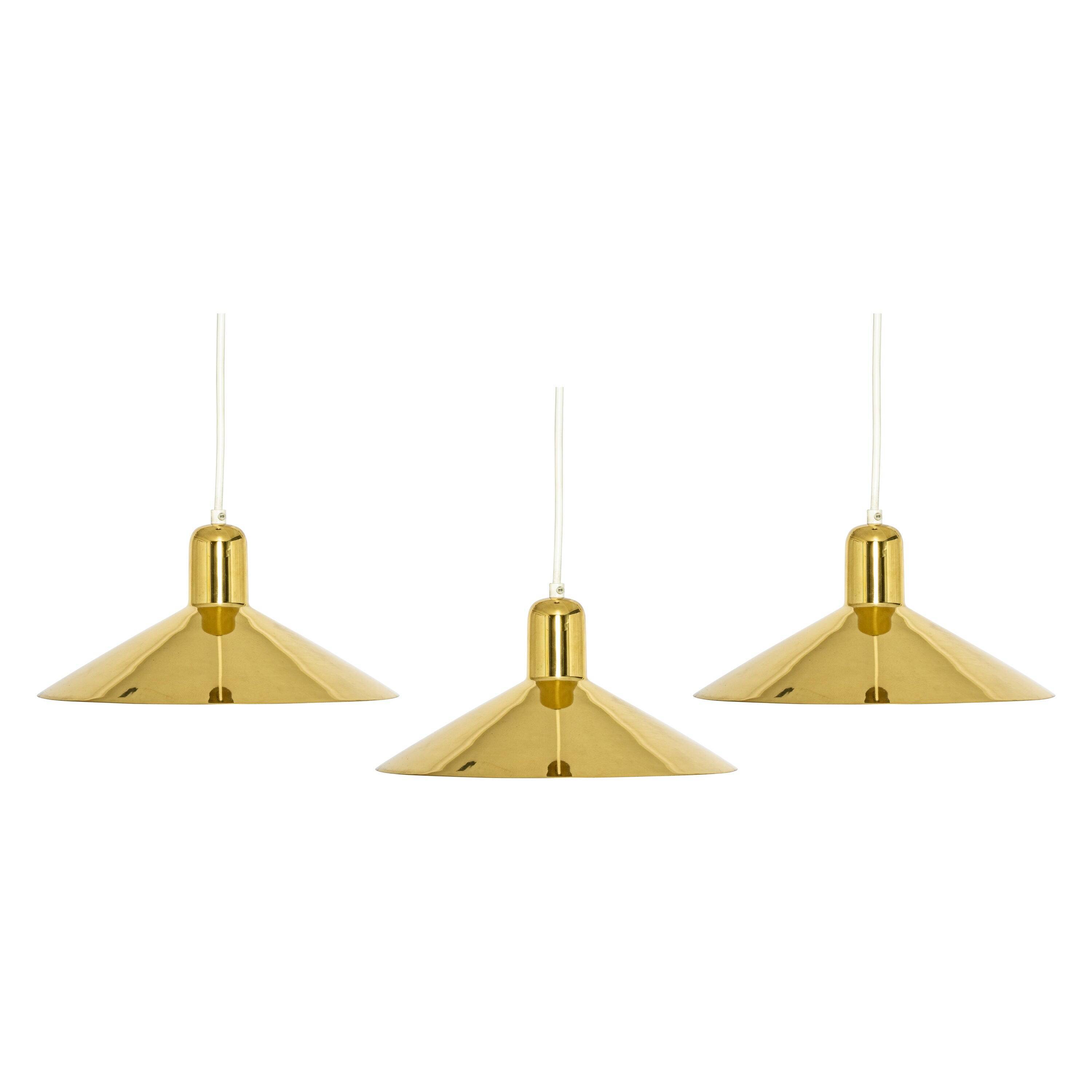 Small brass pendant lamp by Florian Schulz, Germany