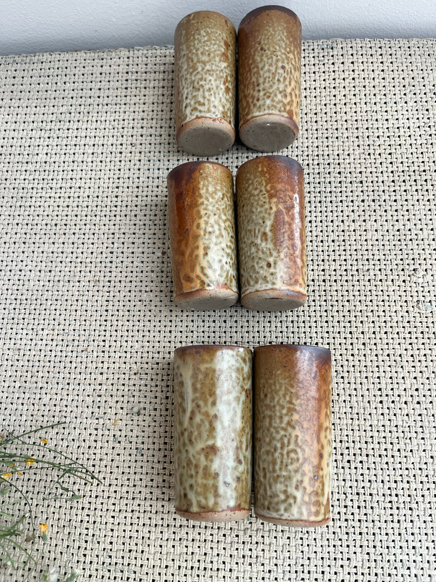 6 stoneware vases