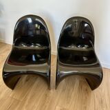 Pair of Verner Panton fiberglass S chairs, series 1, 1967