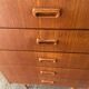Danish teak chiffonier chest of drawers with 5 drawers